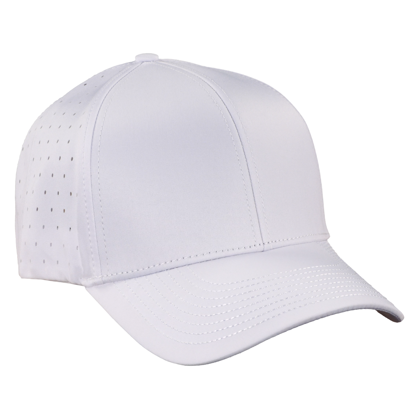 Performance Series 6-Panel Classic Waterproof Golf Hat - Salt White
