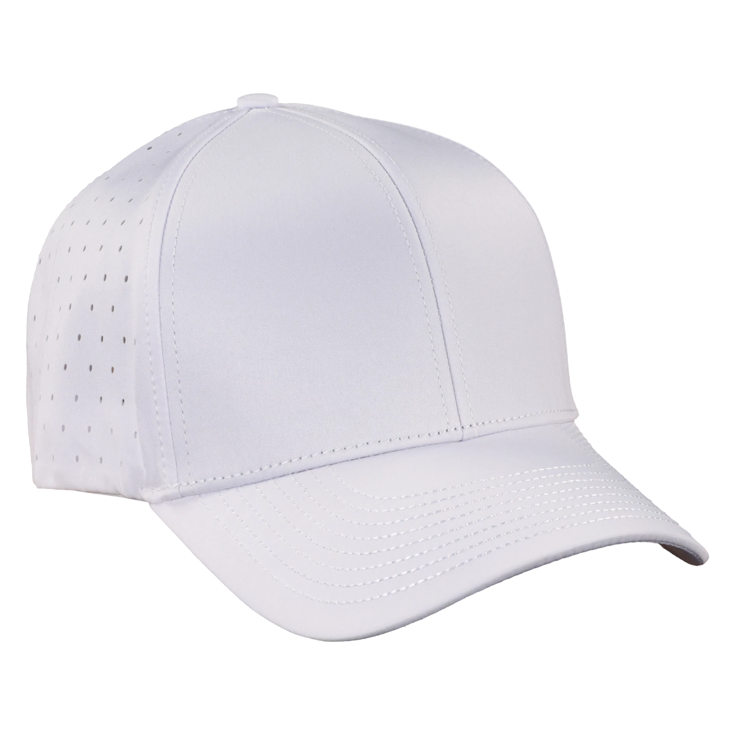 Performance Series 6-Panel Classic Waterproof Golf Hat - Salt White