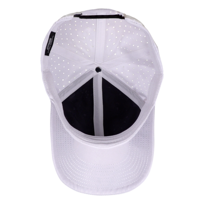 Performance Series 6-Panel Classic Waterproof Golf Hat - Salt White