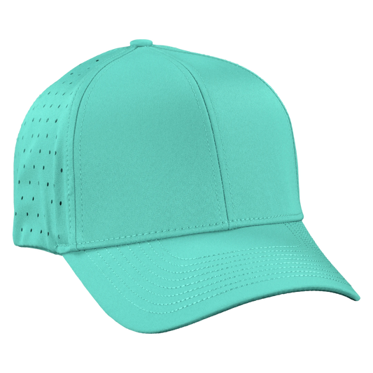 Performance Series 6-Panel Classic Waterproof Golf Hat - Seafoam Green