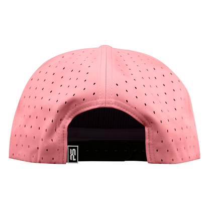 5-Panel Waterproof Non-Structured Golf Hat with Visor Rope - Coral Pink