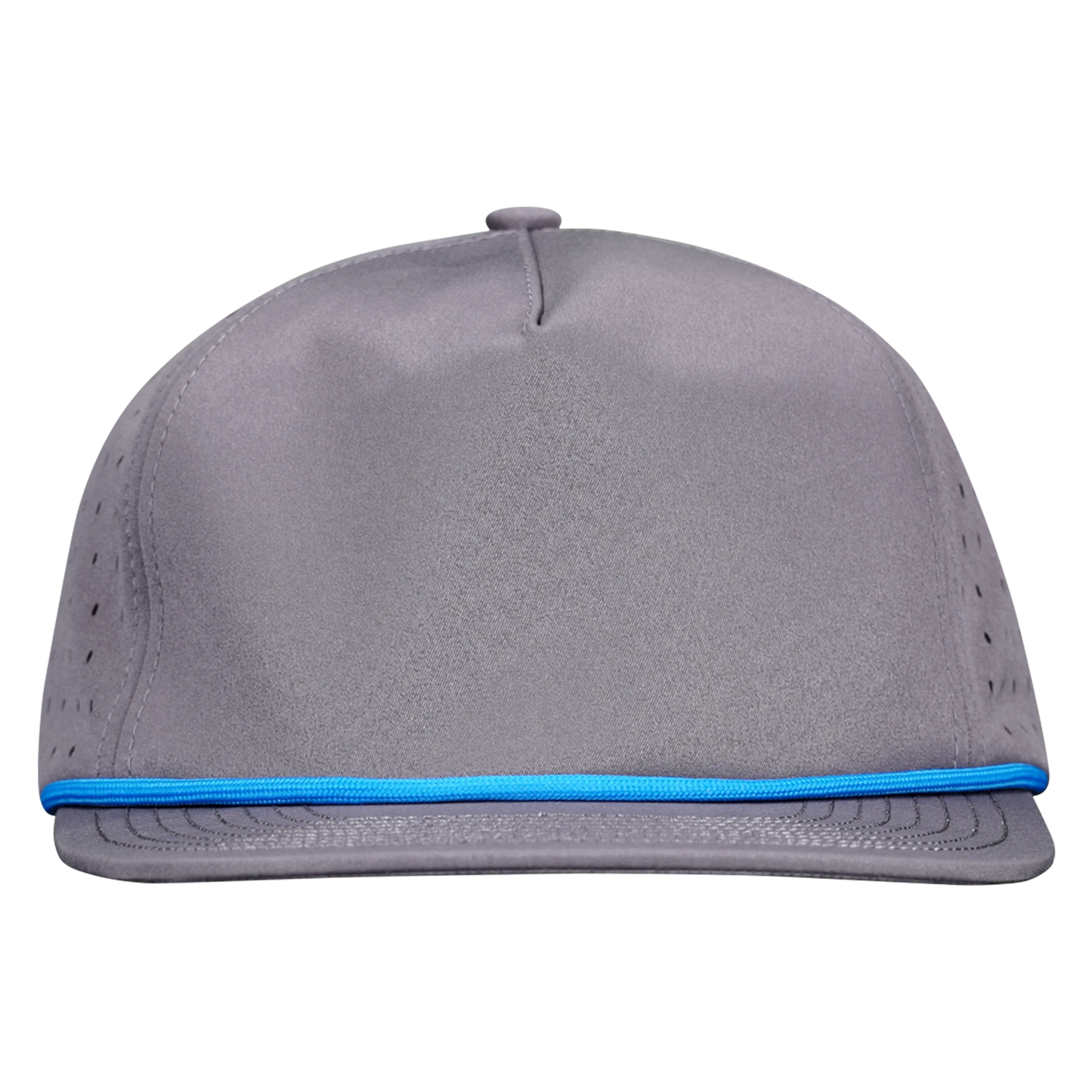 5-Panel Waterproof Non-Structured Golf Hat with Visor Rope - Fossil Gray