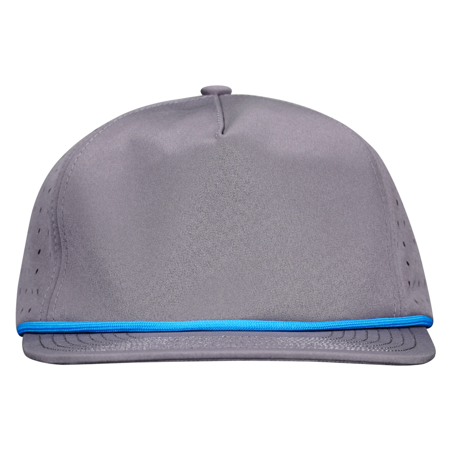 5-Panel Waterproof Non-Structured Golf Hat with Visor Rope - Fossil Gray