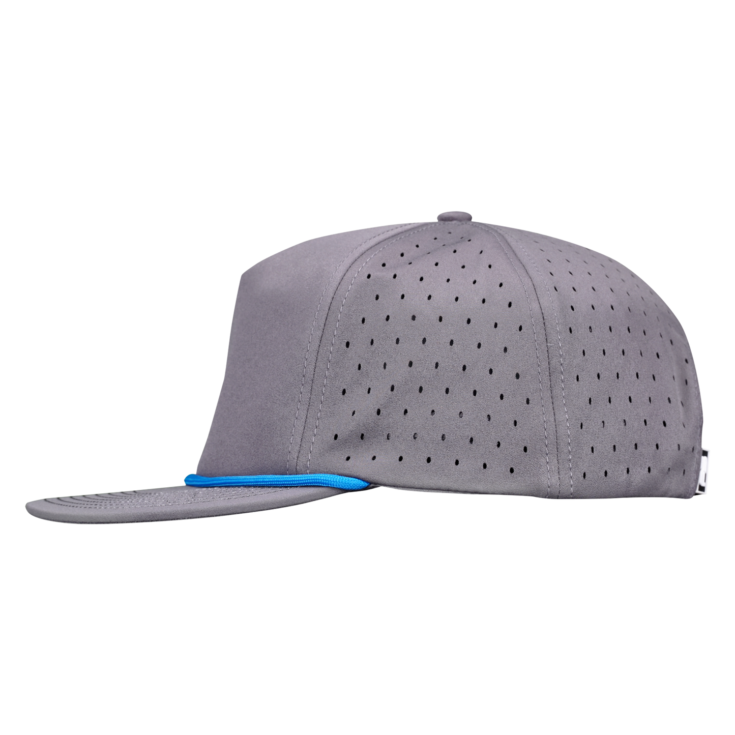 5-Panel Waterproof Non-Structured Golf Hat with Visor Rope - Fossil Gray