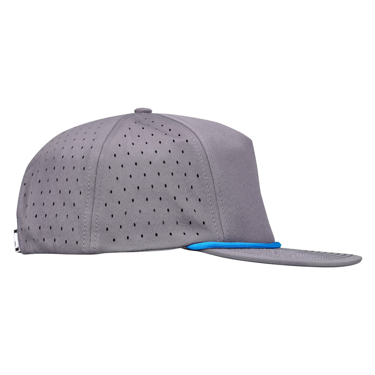 5-Panel Waterproof Non-Structured Golf Hat with Visor Rope - Fossil Gray