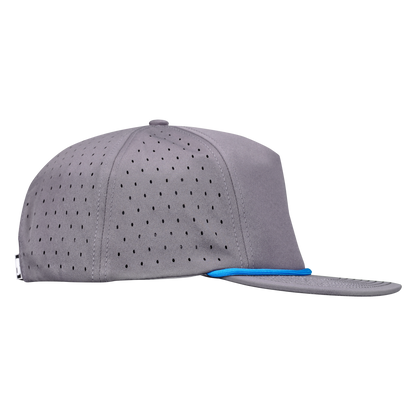 5-Panel Waterproof Non-Structured Golf Hat with Visor Rope - Fossil Gray