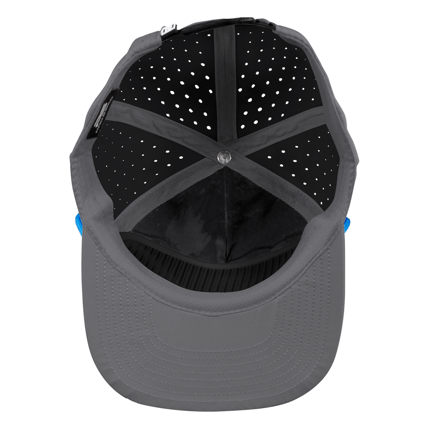 5-Panel Waterproof Non-Structured Golf Hat with Visor Rope - Fossil Gray