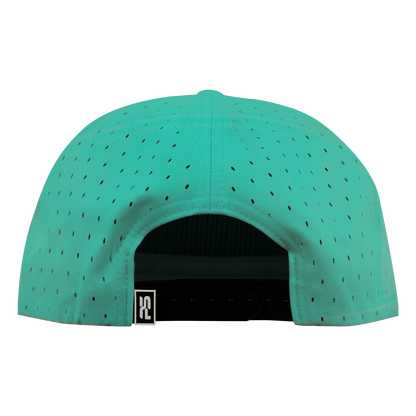 5-Panel Waterproof Non-Structured Golf Hat with Visor Rope - Gulf Green