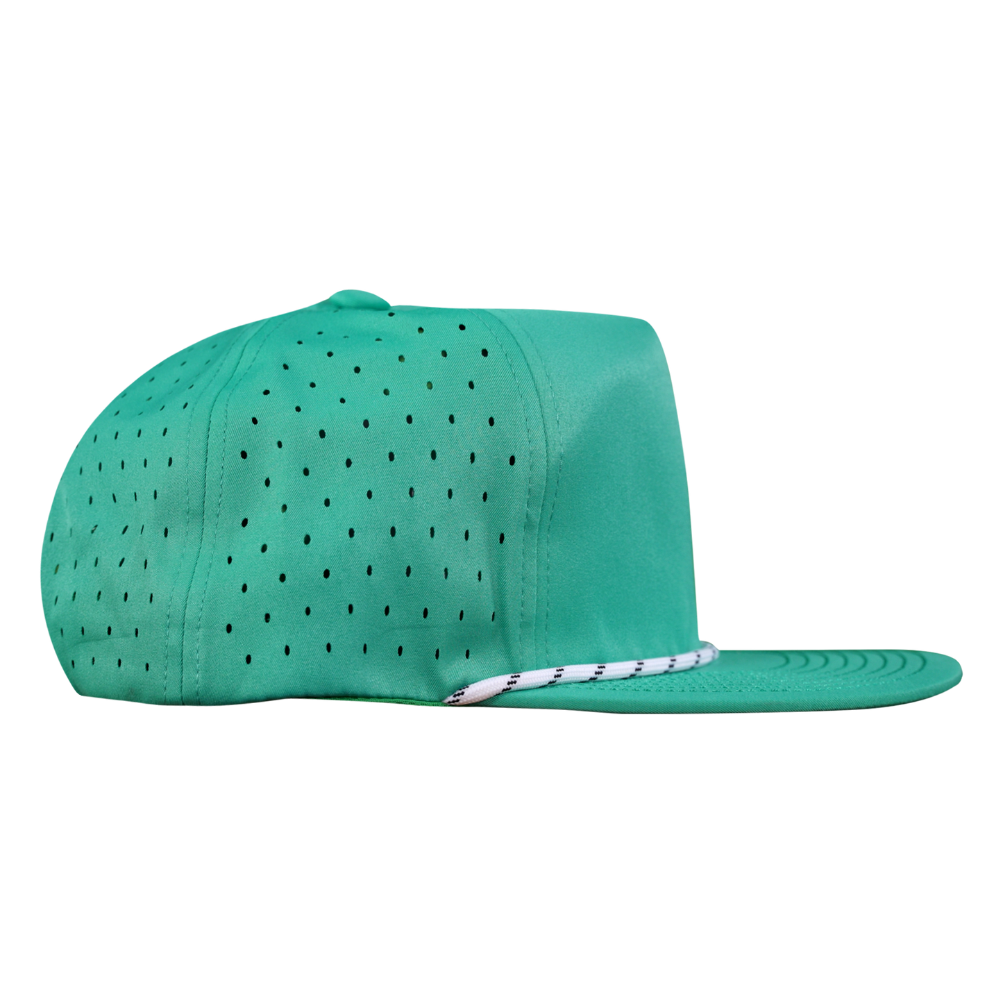 5-Panel Waterproof Non-Structured Golf Hat with Visor Rope - Gulf Green