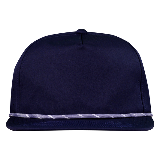 PS124R Midnight Blue 5 Panel Waterproof Non-Structured Golf Hat