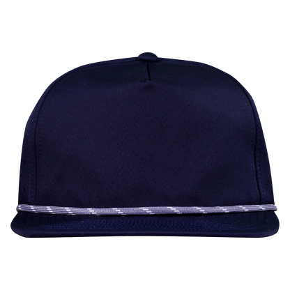 5-Panel Waterproof Non-Structured Golf Hat with Visor Rope - Midnight Blue
