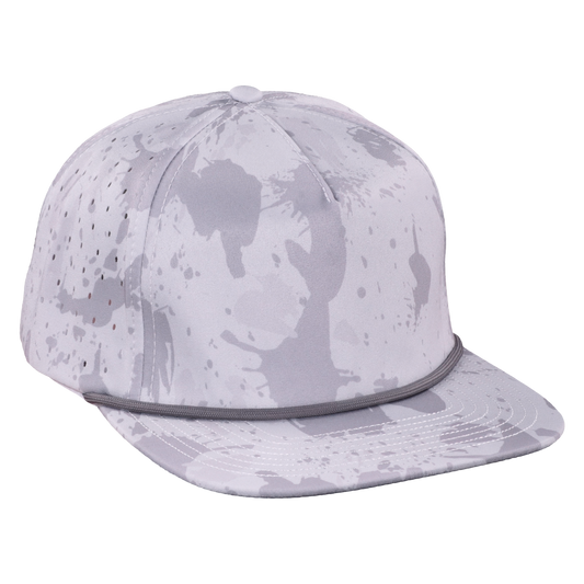 5-Panel Waterproof Non-Structured Golf Hat with Visor Rope - Origin Camo