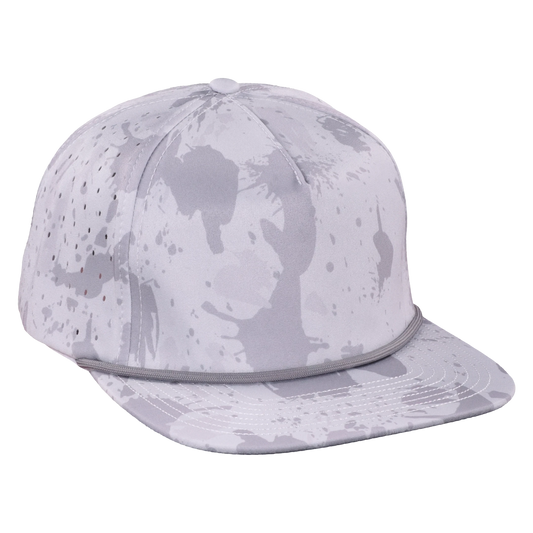 5-Panel Waterproof Non-Structured Golf Hat with Visor Rope - Origin Camo