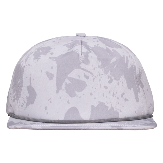 Camo 5-Panel Waterproof Non-Structured Golf Hat with Visor Rope