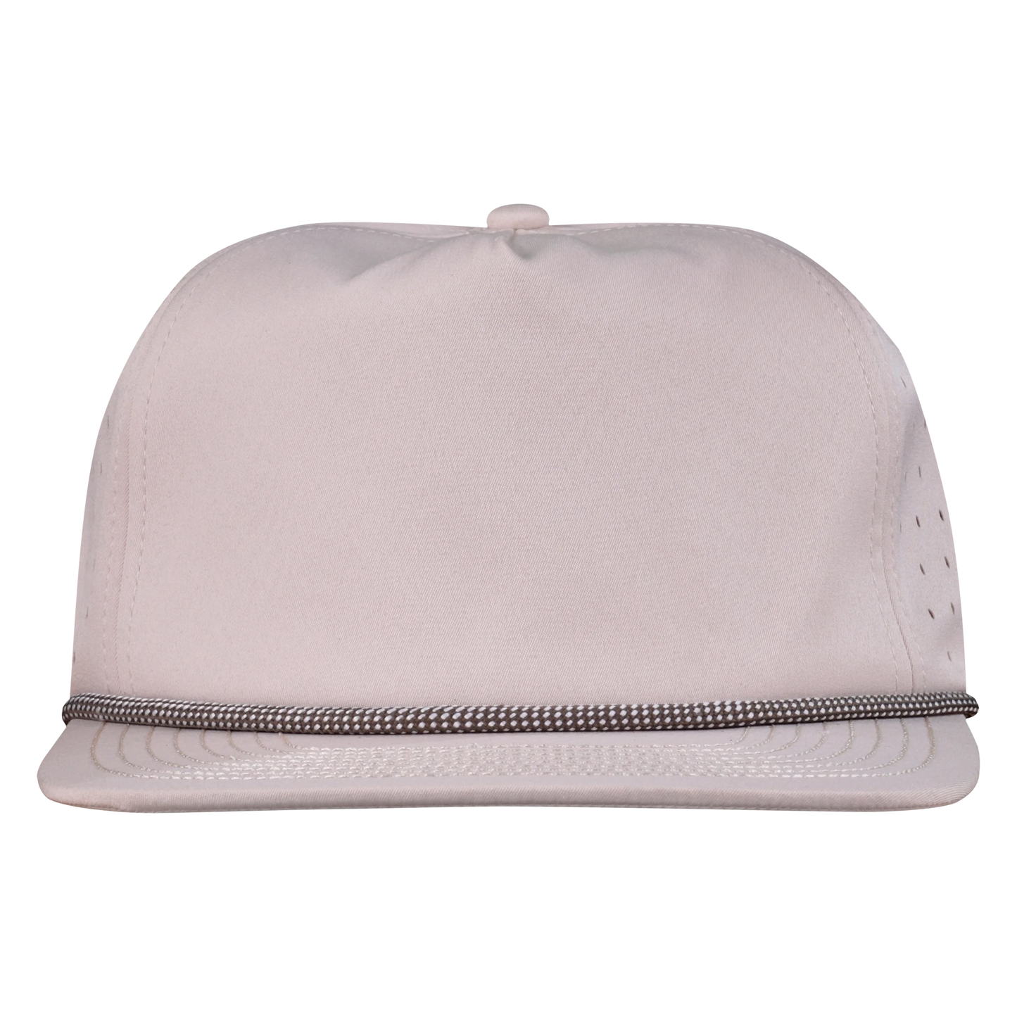 5-Panel Waterproof Non-Structured Golf Hat with Visor Rope - Padre Tan