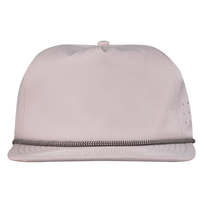 5-Panel Waterproof Non-Structured Golf Hat with Visor Rope - Padre Tan