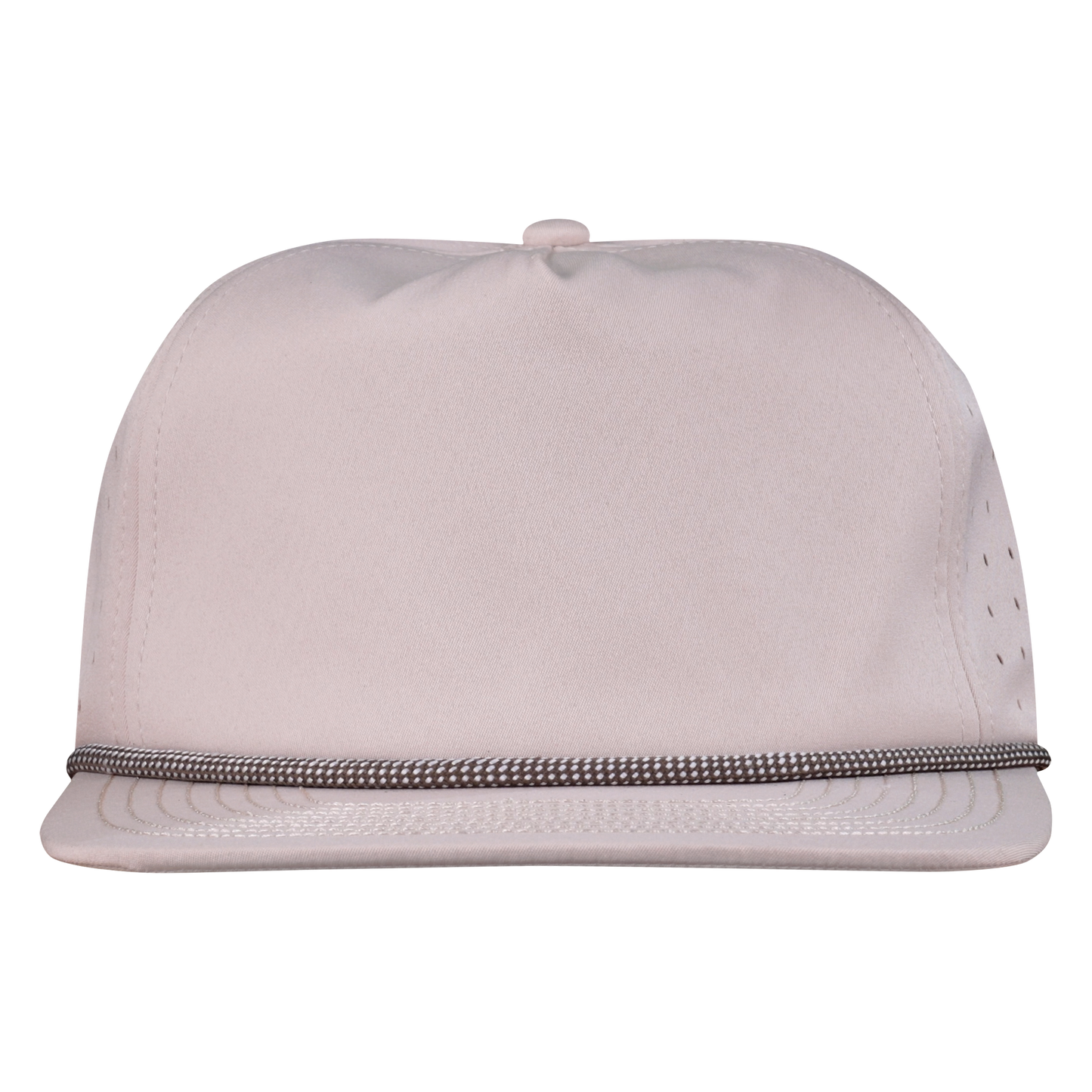 5-Panel Waterproof Non-Structured Golf Hat with Visor Rope - Padre Tan