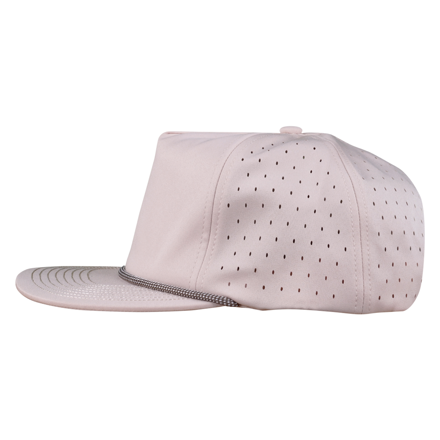 5-Panel Waterproof Non-Structured Golf Hat with Visor Rope - Padre Tan