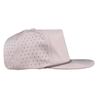 5-Panel Waterproof Non-Structured Golf Hat with Visor Rope - Padre Tan