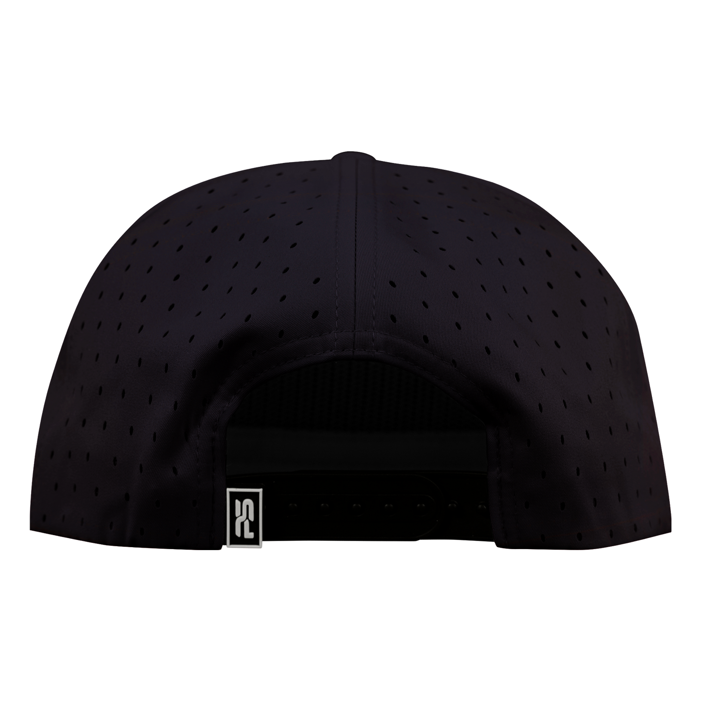 5-Panel Waterproof Non-Structured Golf Hat with Visor Rope - Sable Black with Black Rope