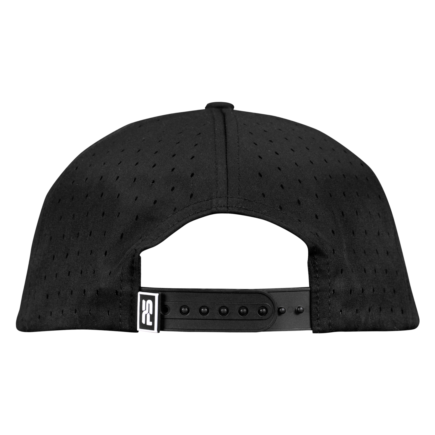 5-Panel Waterproof Non-Structured Golf Hat with Visor Rope - Sable Black with Blue Rope