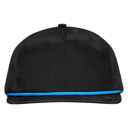PS124R Sable (Bahama Blue Rope) 5 Panel Waterproof Non-Structured Golf Hat