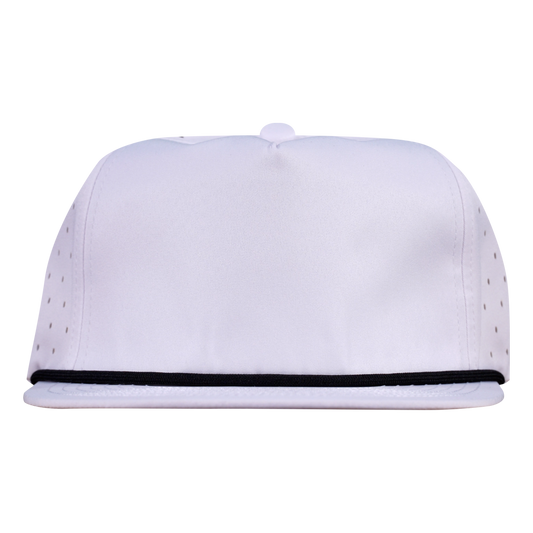 PS124R Salt White 5 Panel Waterproof Non-Structured Golf Hat