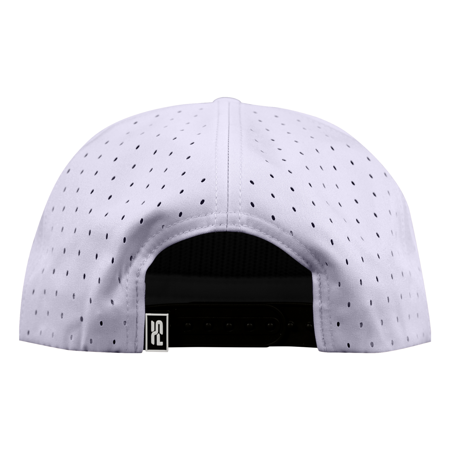 5-Panel Waterproof Non-Structured Golf Hat with Visor Rope - Salt White with Black Rope