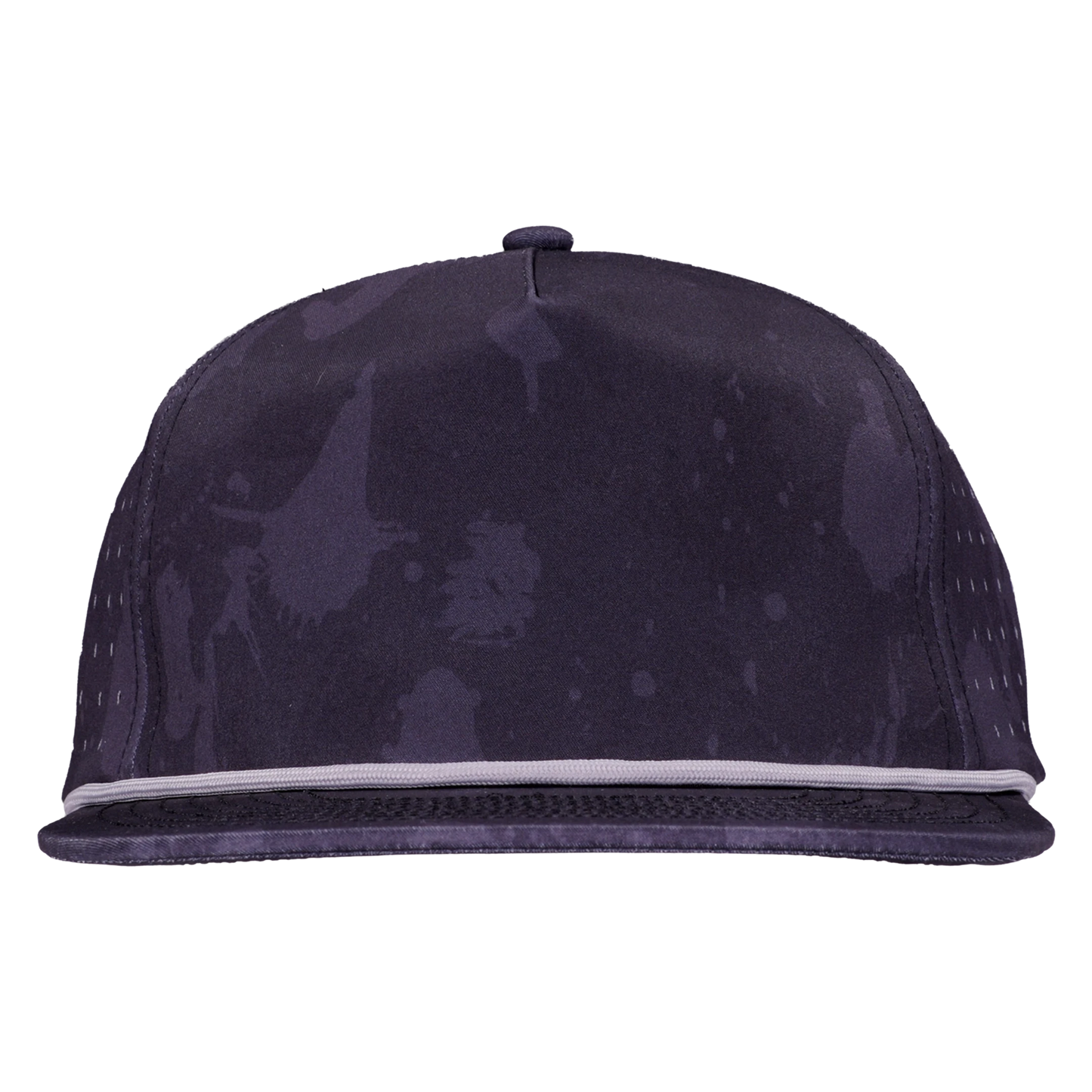 5-Panel Waterproof Non-Structured Golf Hat with Visor Rope - Volcanic Camo
