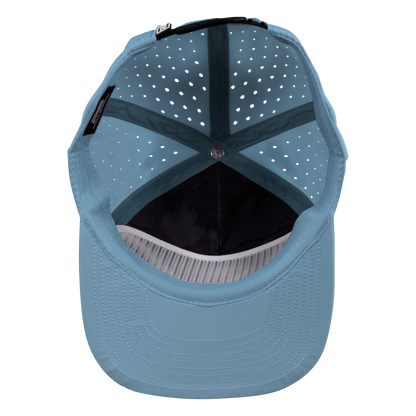 5-Panel Waterproof Non-Structured Golf Hat - Graphite Blue