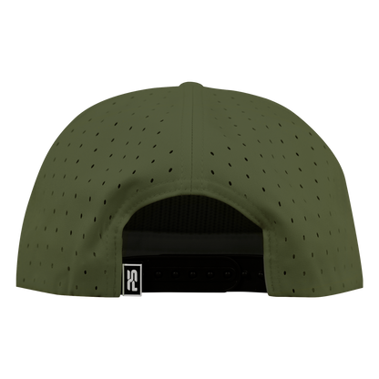 5-Panel Waterproof Non-Structured Golf Hat - Pine Green