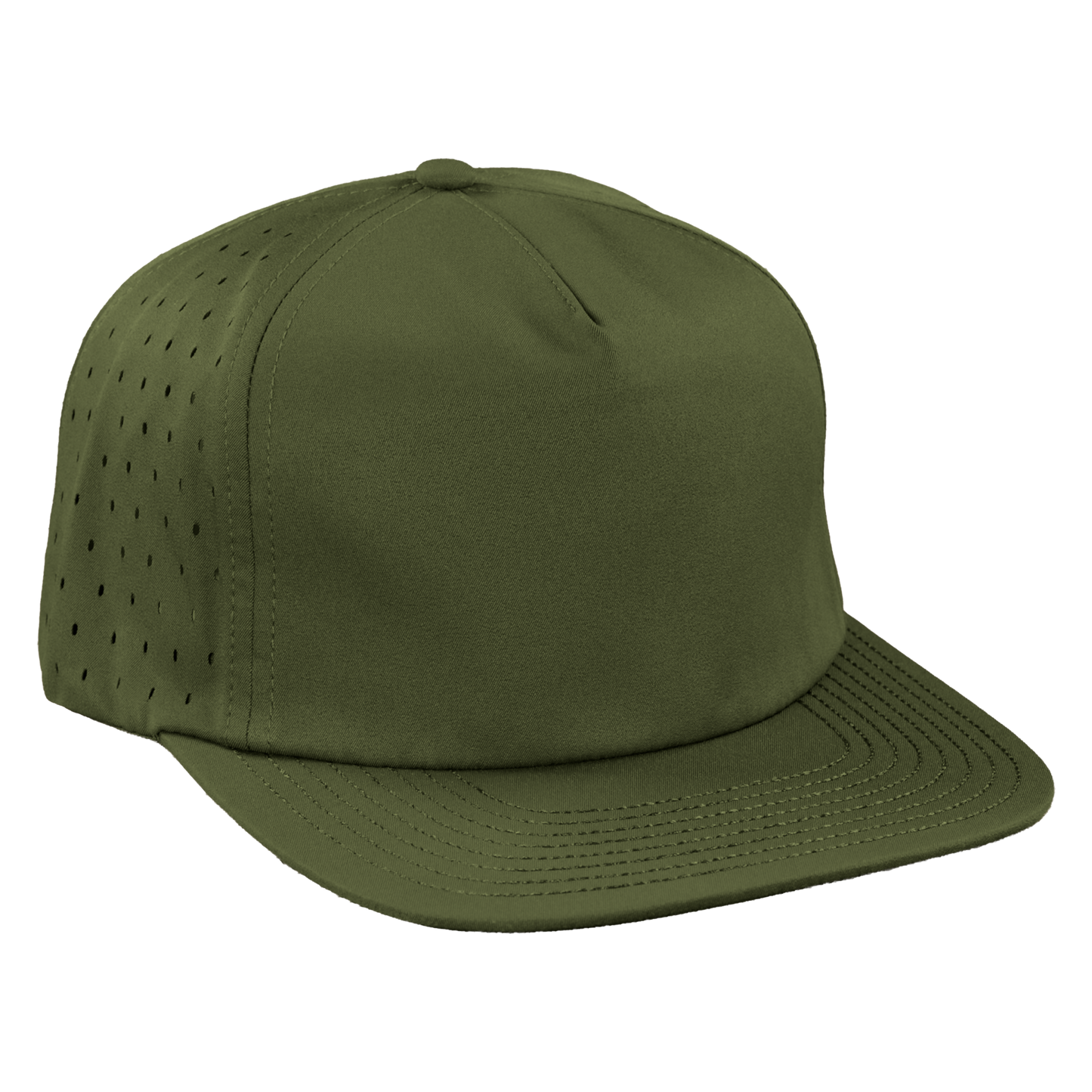 5-Panel Waterproof Non-Structured Golf Hat - Pine Green