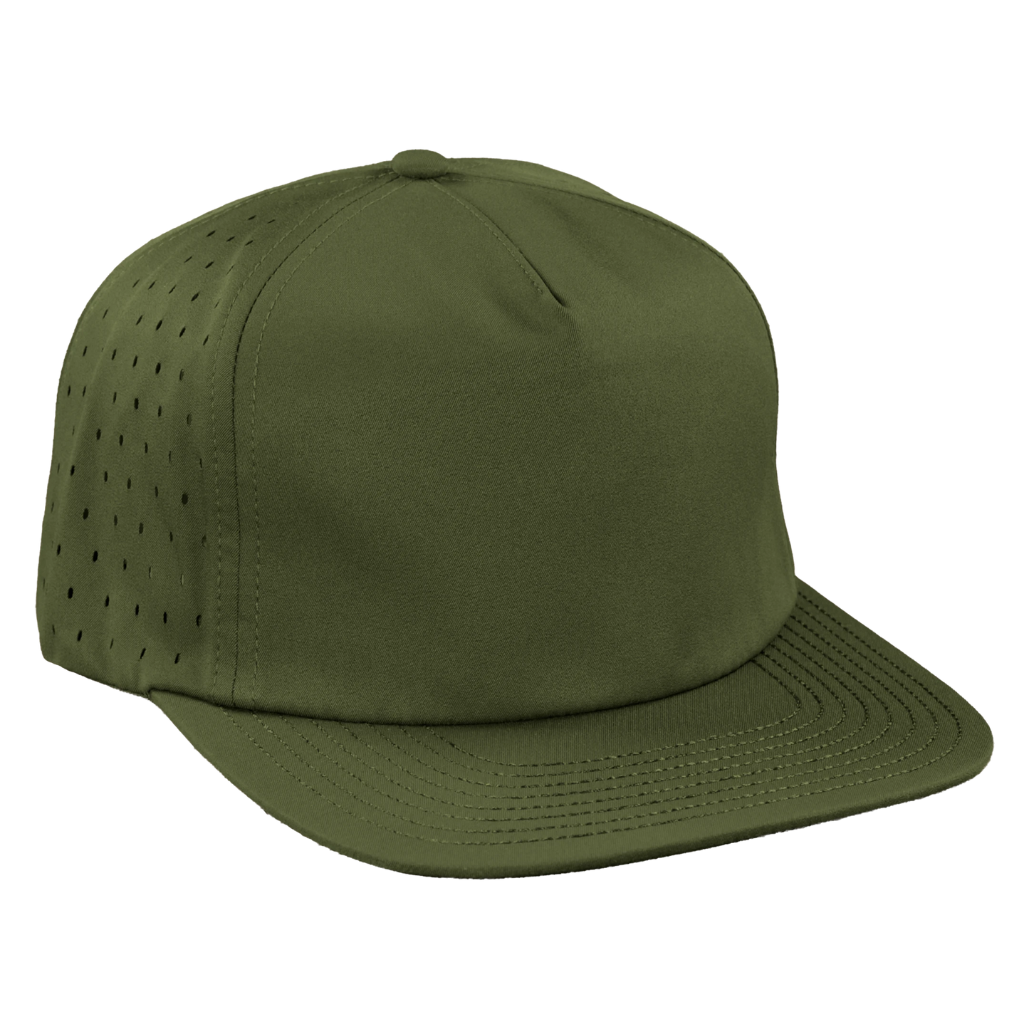 5-Panel Waterproof Non-Structured Golf Hat - Pine Green