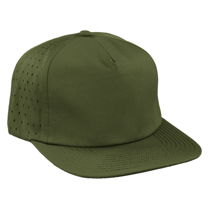 5-Panel Waterproof Non-Structured Golf Hat - Pine Green