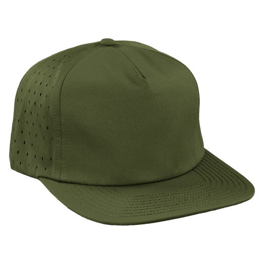 5-Panel Waterproof Non-Structured Golf Hat - Pine Green