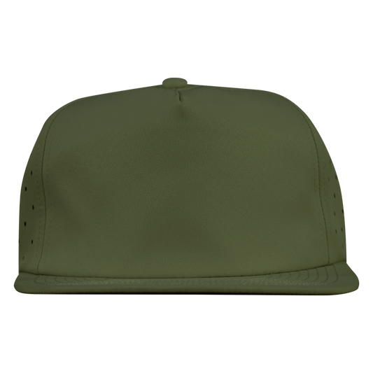 PS124 Pine Green 5 Panel Waterproof Non-Structured Golf Hat