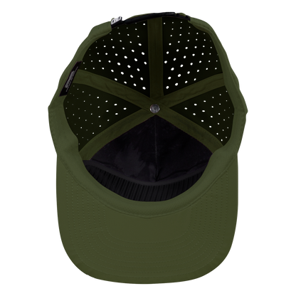 5-Panel Waterproof Non-Structured Golf Hat - Pine Green