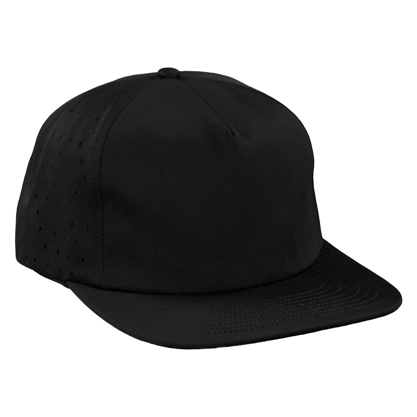5-Panel Waterproof Non-Structured Golf Hat - Sable Black