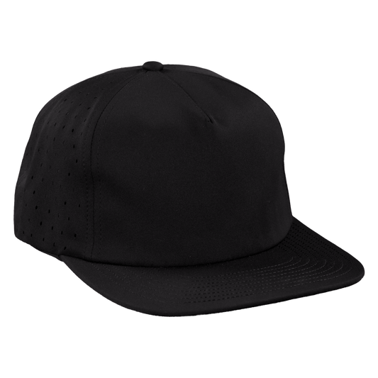 5-Panel Waterproof Non-Structured Golf Hat - Sable Black