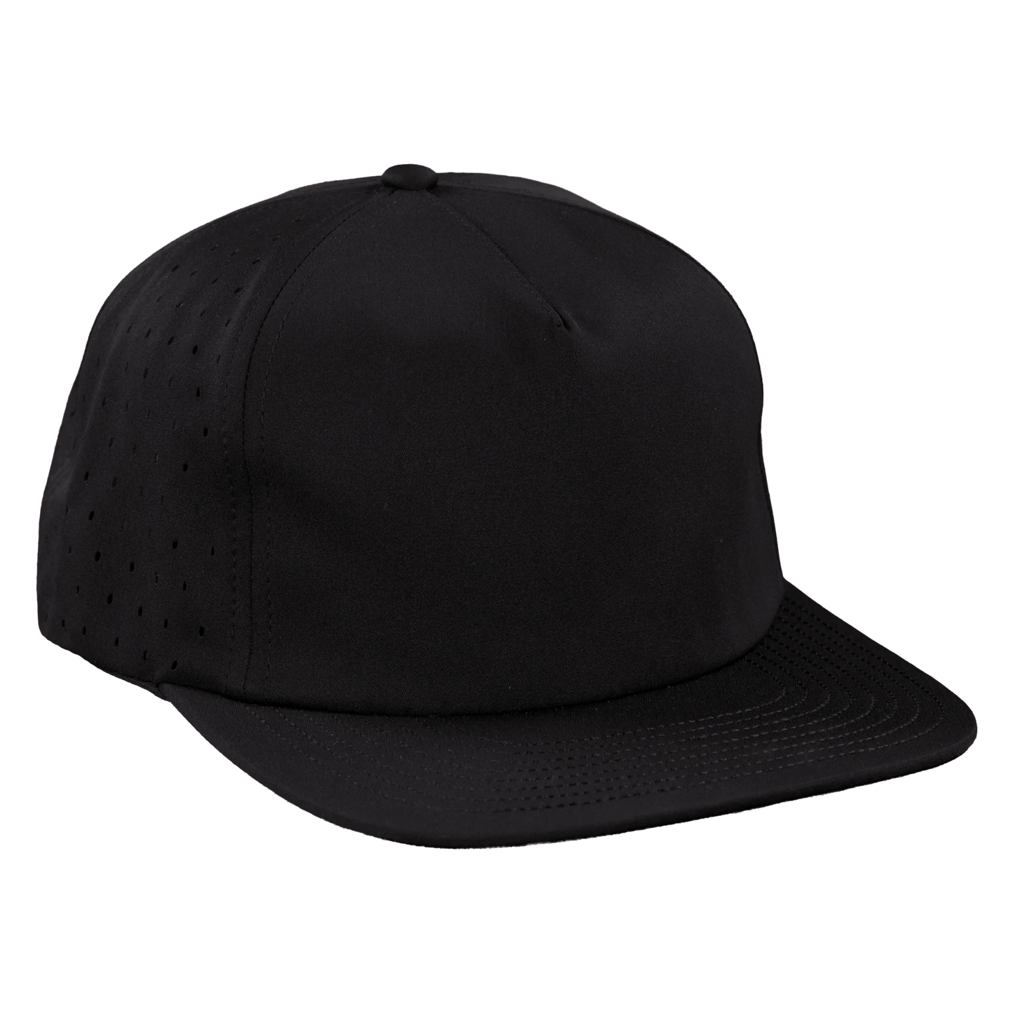 5-Panel Waterproof Non-Structured Golf Hat - Sable Black