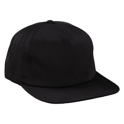 5-Panel Waterproof Non-Structured Golf Hat - Sable Black