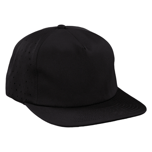 5-Panel Waterproof Non-Structured Golf Hat - Sable Black