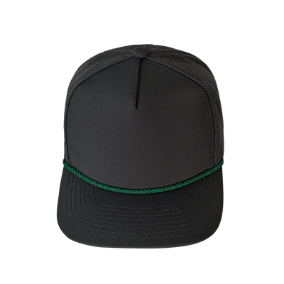 PS140 5-Panel Visor Rope Golf Hat - Sable Black