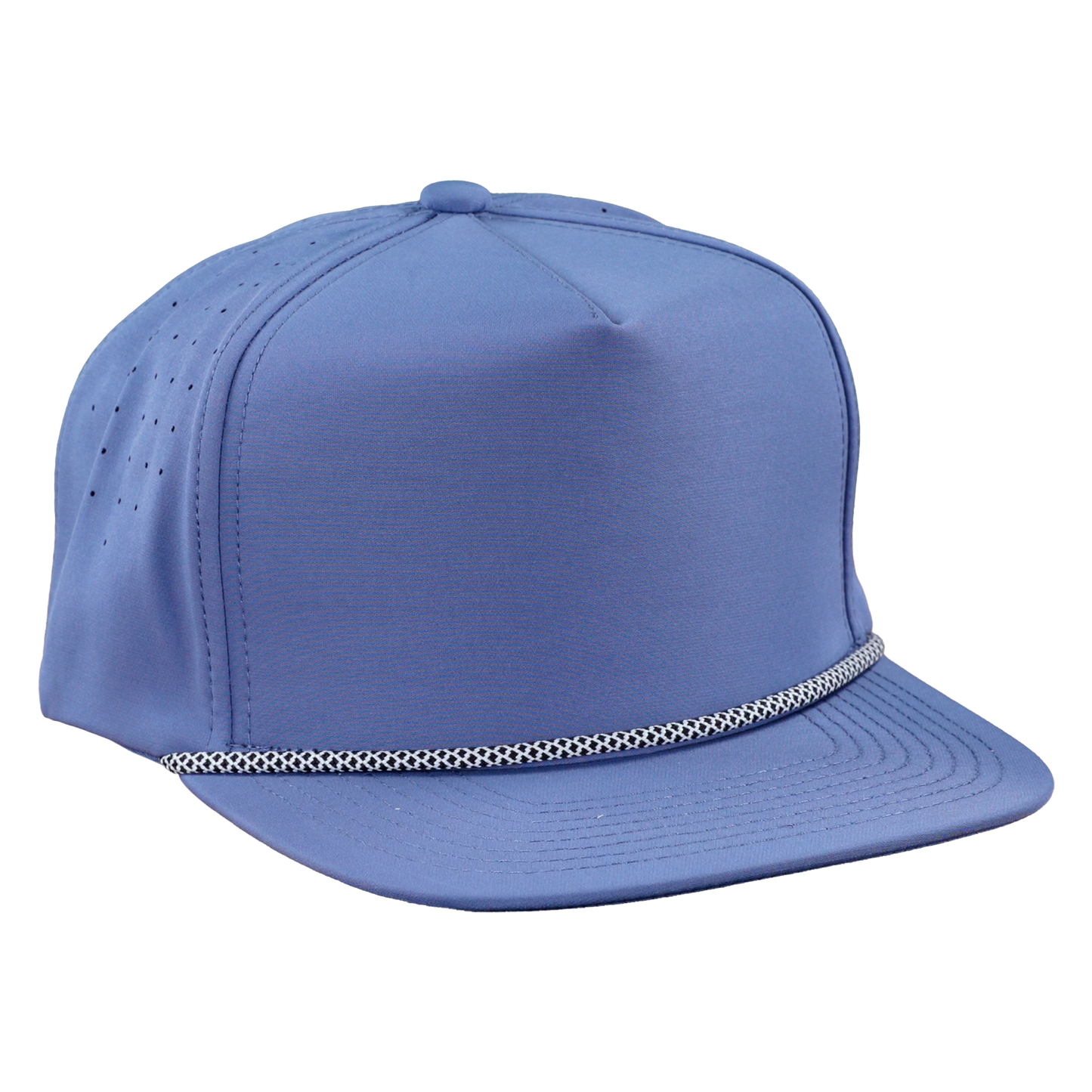 *Limited Stock* 5-Panel Golf Hat with Visor Rope - Graphite Blue