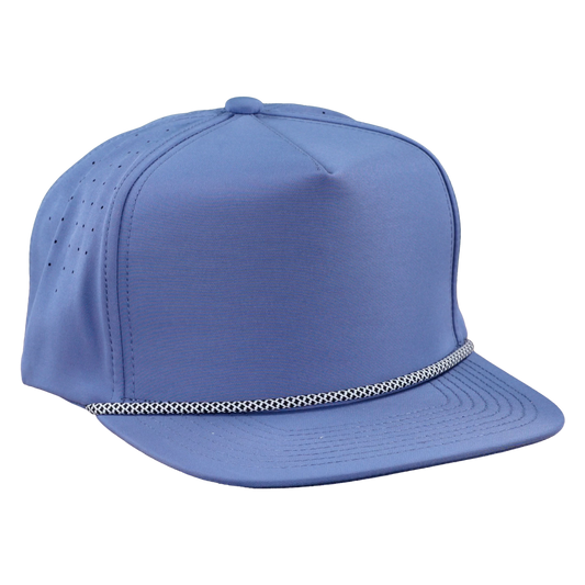 *Limited Stock* 5-Panel Golf Hat with Visor Rope - Graphite Blue