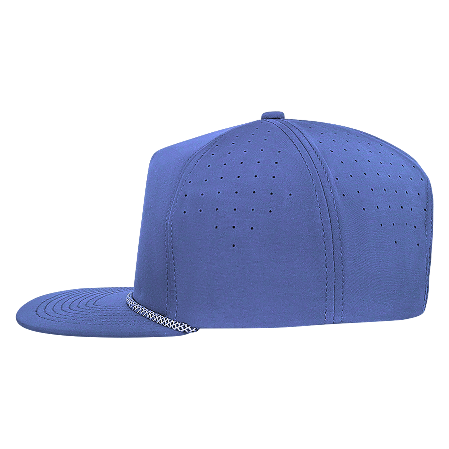 *Limited Stock* 5-Panel Golf Hat with Visor Rope - Graphite Blue