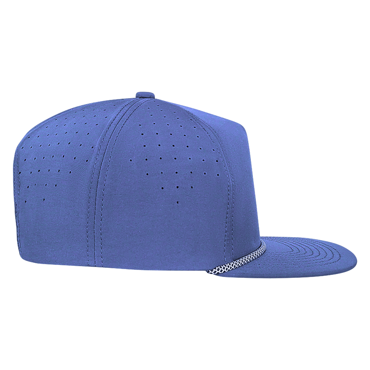 *Limited Stock* 5-Panel Golf Hat with Visor Rope - Graphite Blue