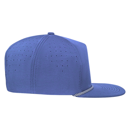 *Limited Stock* 5-Panel Golf Hat with Visor Rope - Graphite Blue
