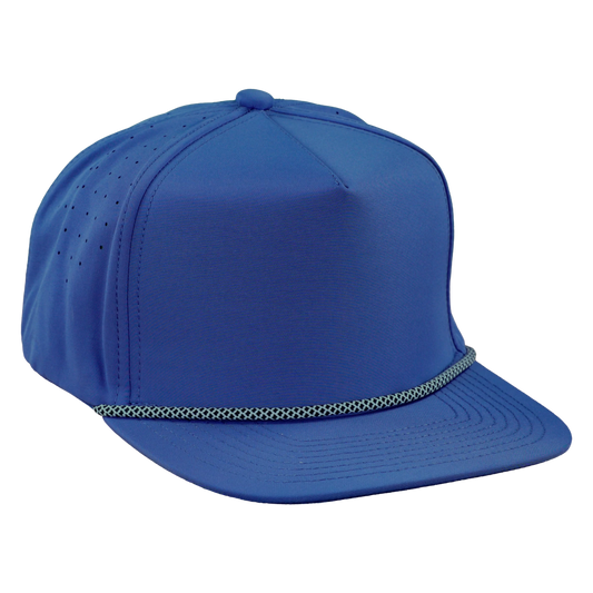 *Limited Stock* 5-Panel Golf Hat with Visor Rope - Pelagic Blue
