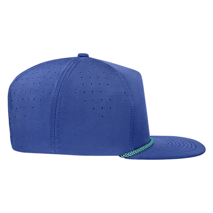 *Limited Stock* 5-Panel Golf Hat with Visor Rope - Pelagic Blue